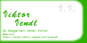 viktor vendl business card